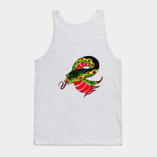 Snake white background Tank Top